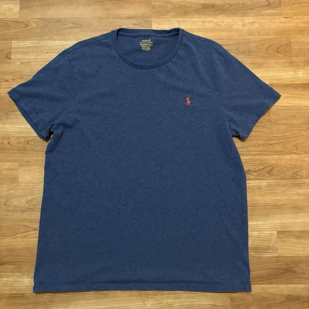 Polo Ralph Lauren T-shirt Men's XL Custom Slim Fit Heather Blue